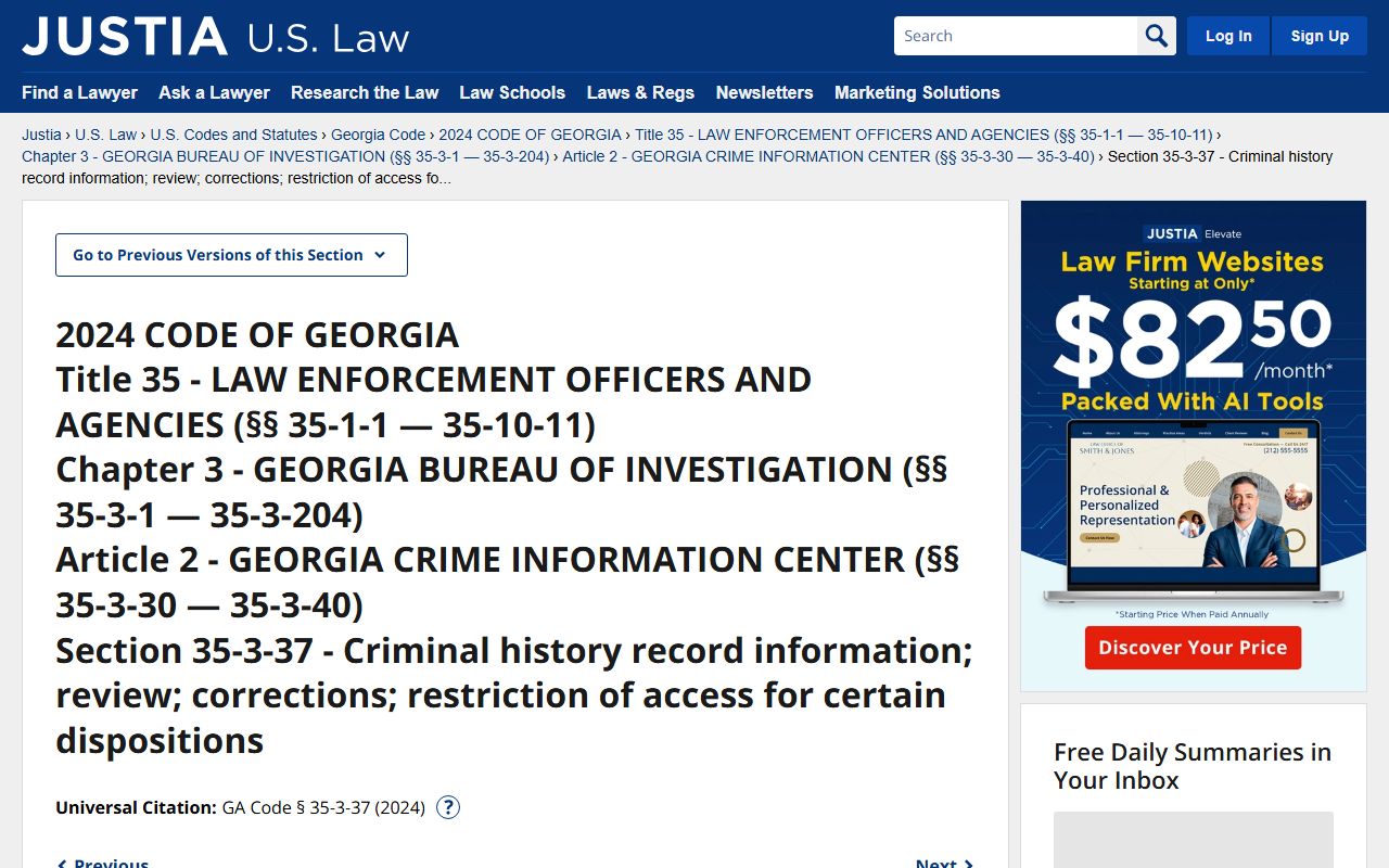 Habersham County criminal court records Georgia record restriction statute